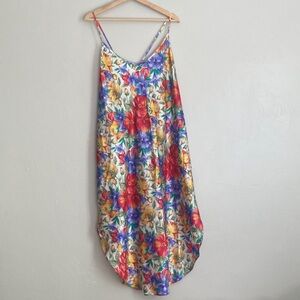 Vintage Floral Multicolor Chemise Slip